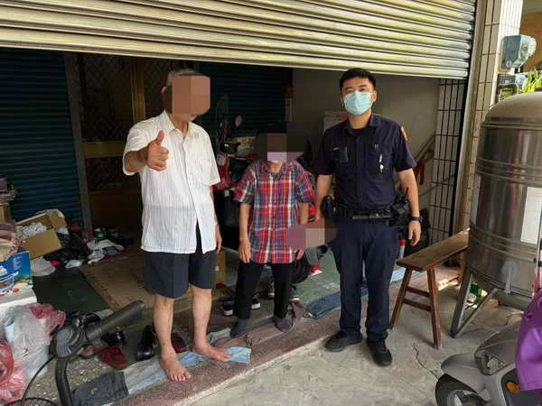 老翁受困路旁　斗六警耐心查證助平安返家