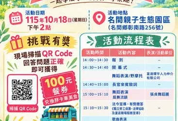 南投縣府10月18日舉辦「FUN在南投~多國野餐祭」邀您共度多元文化美好時光