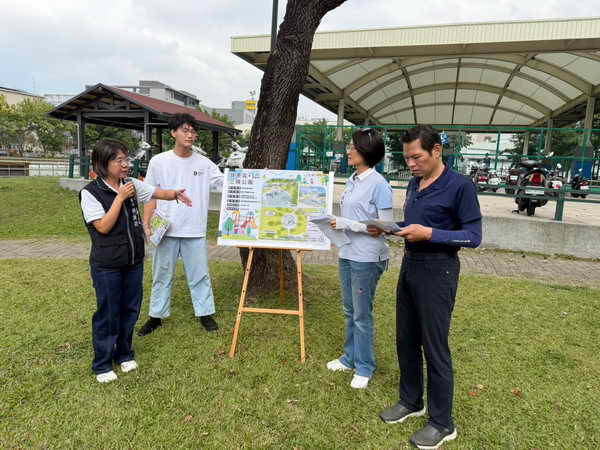 邱愛珊爭取350萬元改善三陽公園 火箭主題遊具預計年底完工