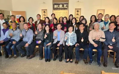 雲林縣書法學會理事長張順武舉行開幕茶會高朋滿座