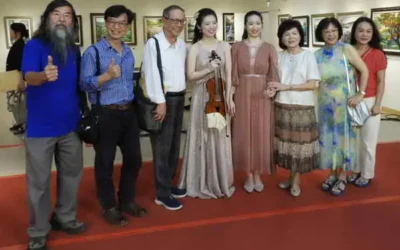 高惠芬老師豐饒之海邀請展於4月26日星期日下午兩點半舉行音樂茶會高朋滿座