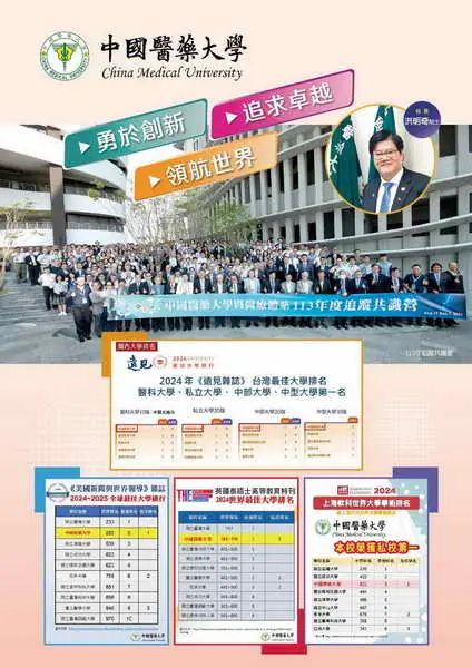 中國醫藥大學暨醫療體系59位學者榮登美國史丹佛大學2024年1