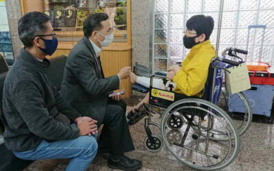 中市府親赴探視傷者周女士 獲住戶同意後騎樓已改善完成