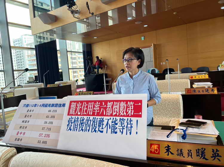 中市旅宿管理評比降等 旅館住用率六都倒數第二 朱暖英