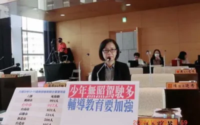 「台中少年無照駕駛非常嚴重 占不良行為比重近7成 朱暖英: 教育輔導機制要及時優化」