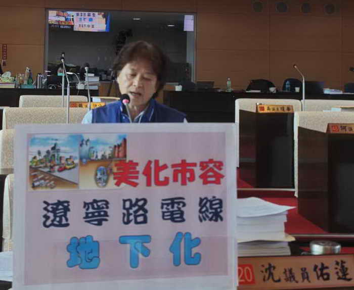 台中市市議員沈佑蓮關心美化市容 創造美好大台中遼寧路分段電桿地下化