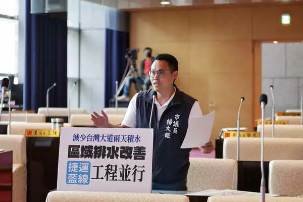 台中市議員楊大鋐關心台灣大道排水改善問題
