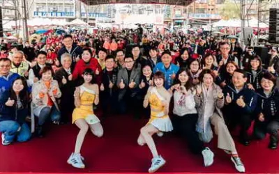 台中東勢新丁粄節今盛大開幕!120斤超級新丁粄分送民眾 江主委:祝福好運一整年