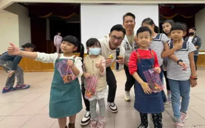台中親子烤餅乾活動 副院長江啟臣、市議員陳文政與「童」同樂