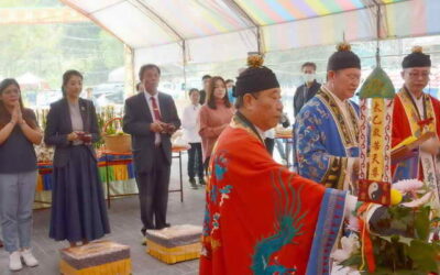 大宇宙祈安植福蓬萊仙島安地境大聖會功德圓滿 天降甘霖 總會長張德欽社長感謝南投縣長許淑華 立法委員馬文君 中寮鄉長廖宜賢、南投市長張嘉哲等十方大德共襄盛舉