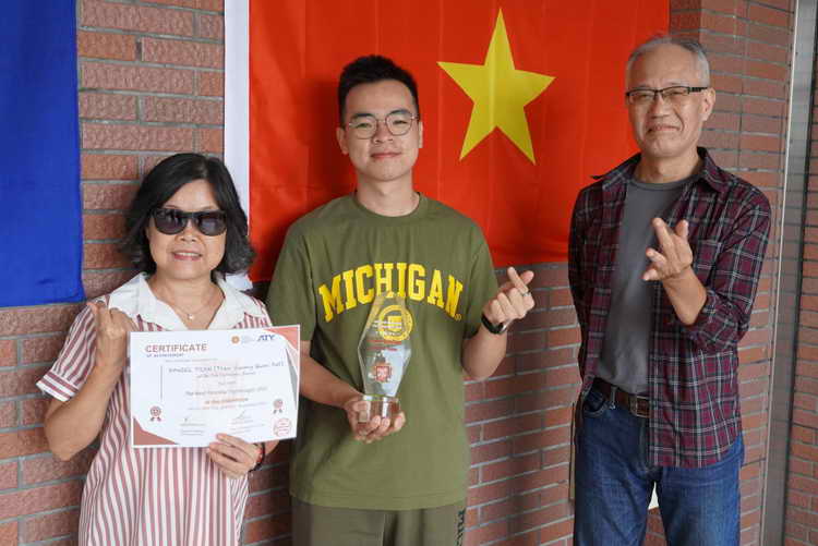 大葉大學英語系越南生陳文達勇奪未來心理師冠軍