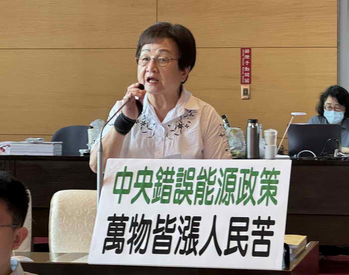 市議員張瀞分關切中央調漲電價對民生物價影響及後續效應