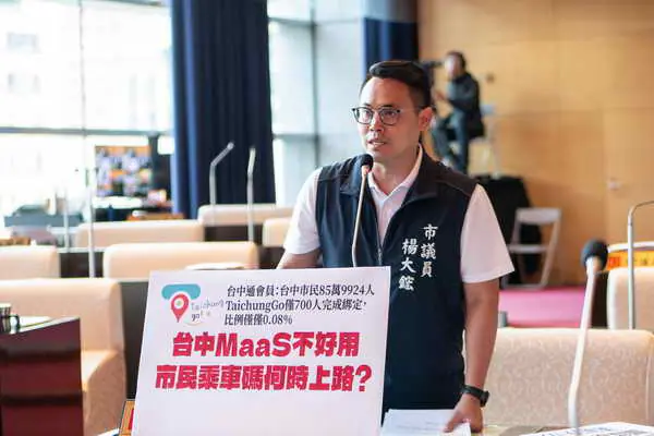 市議員楊大鋐要求交通局因盡速規畫整合市民交通實體卡
