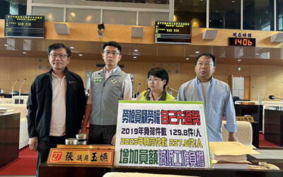 張玉嬿、謝志忠、王立任、黃守達議員為勞檢員請命