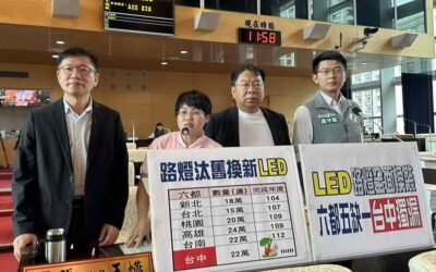 張玉嬿、謝志忠、王立任、黃守達議員質疑 汰換LED路燈只剩台中做半套