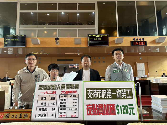 張玉嬿 謝志忠 王立任 黃守達議員關心市府中捷公司夜班值勤人員夜點費