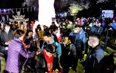 彰化清水岩寺社區歲末點燈祈福 迎春納福保平安千份蛇年錢母結緣