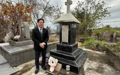彰基為宣教師掃墓 緬懷先人佳美腳蹤