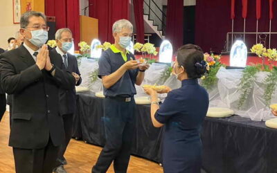 慈濟基金會與中彰榮家辦浴佛大典為榮家長輩祈福