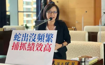 「捕蜂捉蛇台中農業局無縫接軌 執行五年績效有成長 朱暖英:蛇出沒頻繁 多宣導保護市民」