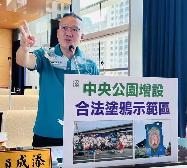 提升城市藝術魅力吸人潮 陳成添議員建議中央公園增設合法塗鴉示範區