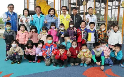 斗南僑真兒童遊戲場啟用 吸引孩童的全縣第一座籠式攀爬遊具亮相