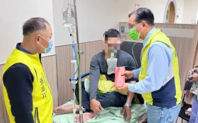 林世賢市長探望火警傷者贈慰問金並助協助善後