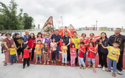 竹夢親子公園啟用 許縣長與大小朋友同樂