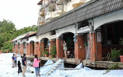 竹山鴻囍別墅社區道路坍陷 許淑華縣長會勘允全力搶險並專案復建