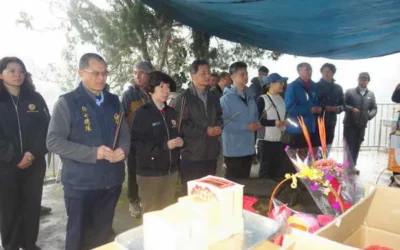 緬懷林業先賢 林業保育署南投分署舉辦人倫分站榮民塔春季祭典