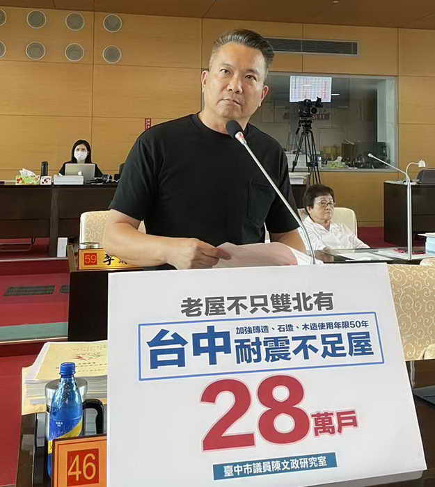 老屋住滿人不是雙北專利 台中市議員陳文政示警 台中耐震不足屋達28萬戶1