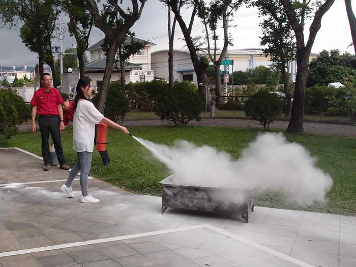 自衛消防結合地震實地防災演練1