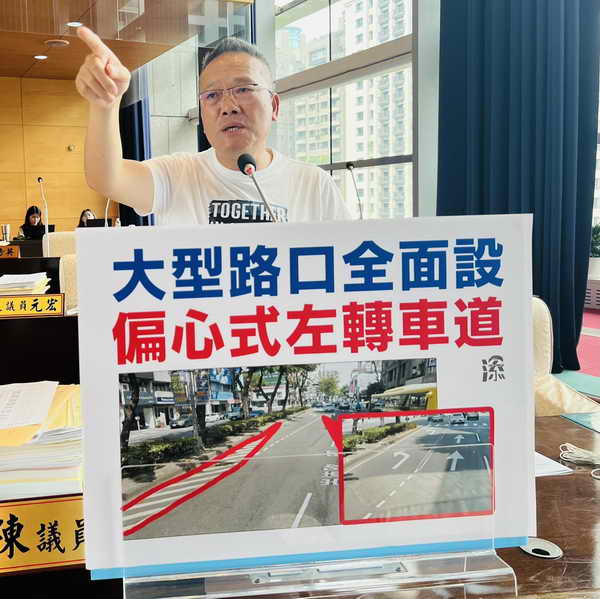 臺中市大型道路左轉多