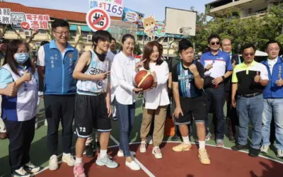 草屯警分局縣政、警政、企業三方聯手 三對三籃球運動健康反詐打詐一起來