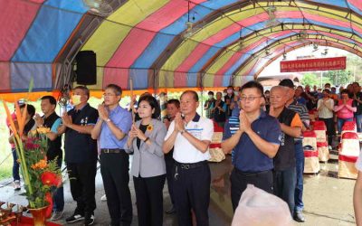 蔦松大排蔦松抽水站周圍排水改善工程開工動土 張麗善:防洪治水再進化 確保鄉親生命財產安全