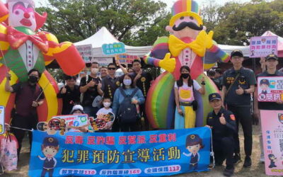 「警用重機超吸睛,犯罪預防認真聽」,雲林縣警察局攜手雲林縣政府、九老爺朝龍宮管理委員會-宗教藝文學會協力宣導!