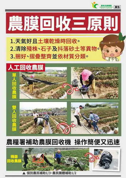農糧署訂定農業塑膠循環作業指引 促進資源加值零廢棄