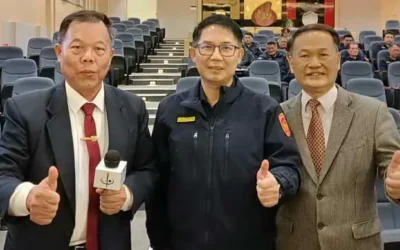 造福地方的南投縣政府警察局長吳耀南 臺灣工藝研究發展中心組長陳正堅受到社會各界人士掌聲