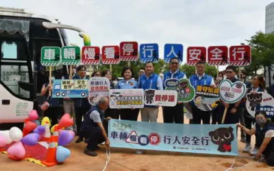 雲林九大運輸業路口停讓宣示 縣長張麗善 落實大車路口停讓 保護行人安全