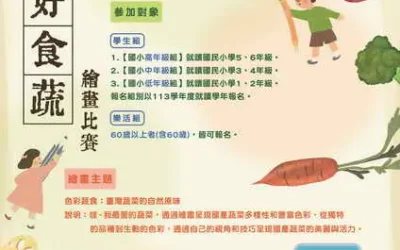 首次舉辦臺灣好時蔬繪畫比賽 歡迎把握機會踴躍報名