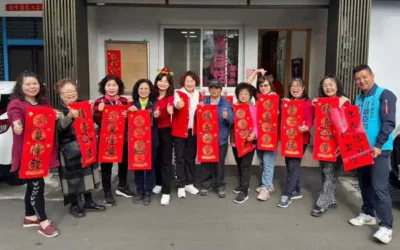 黃佳恬議員邀書法大師現場年畫揮毫送民眾 感受年節氛圍